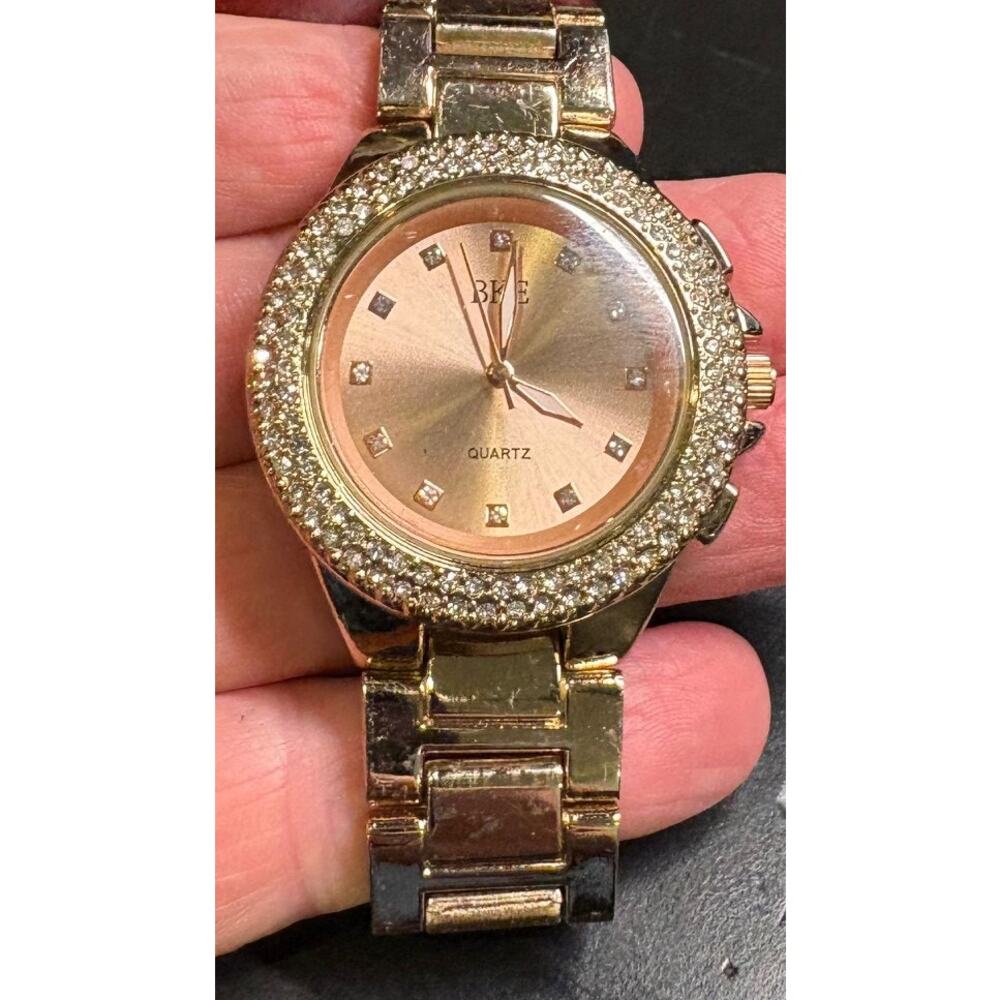 Women's BKE Watch, Rose Gold Tone with Rhinestones
